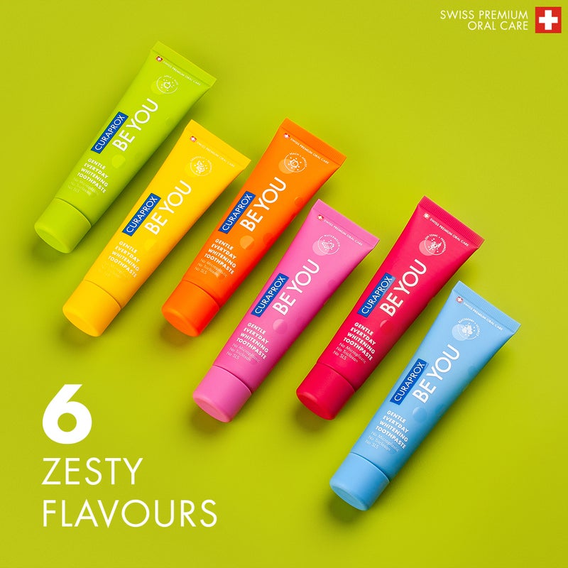 CURAPROX Be You Peach + Apricot Toothpaste | 60ml | Gentle Formula for Healthy Teeth & Gums | Refreshing Peach & Apricot Flavor, SLS-Free & Vegan-Friendly] - Image 5